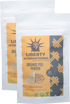 

LIBERTY INTERNATIONAL Organic Herbal Organic Orange Peel Powder For Skin Face Skin Whitening & Hair Conditioning (2 X 114 Gm ) B37(228 g)