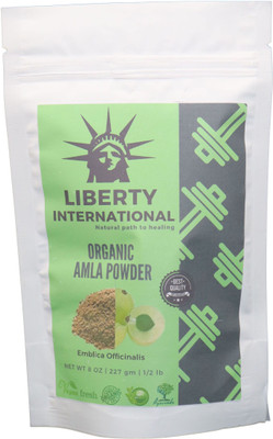

LIBERTY INTERNATIONAL Organic Herbal Amla Powder For Hair Growth, Face, Skin & Hair Care B41(227 g)