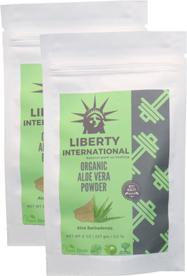 

LIBERTY INTERNATIONAL Organic Herbal Aloe Vera Powder For Smooth Hairs & Soft Skin . Skin & Hair Care (2 X 227 Gm) B37(454 g)
