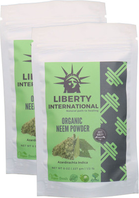 

LIBERTY INTERNATIONAL Organic Herbal Neem Powder For Anti-Dandruff Hair And Acne Face , Skin & Hair Care (2 X 227 Gm) B42(454 g)