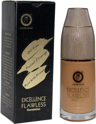 

COLORS QUEEN Oil Free Perfect Coverage Base with Primer Excellence Flawless Foundation(BEIGE)