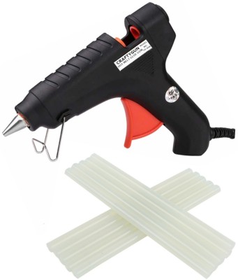 CRAFTYGUN GLUE GUN BLACK 40 WATT RED TRIGGER (11MM 10 GLUE STICKS) Standard Temperature Corded Glue Gun(11 mm)