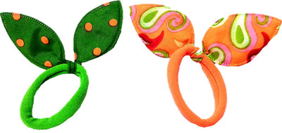 

Proplady Designer (Pack of 2) Printed Bow Shaped Stylish Elastic Cotton Hair Ponytail Bands, Hair Tie for Girls & Women|Latest Hair Rubber Band, Hair Accessory Set, Braid Extension, Bun Clip(Multicolor)