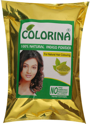 

Colorina Natutal Indigo Leaf Powder (Indigofera Tinctoria) Pack of 2 Hair Color(Black)