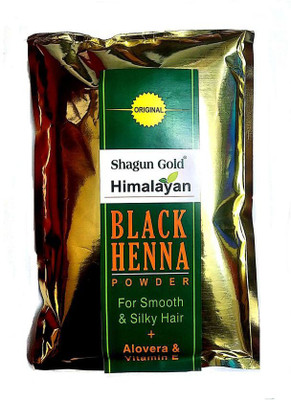 

shagun Gold Himalayan Black Henna Hair Colour Powder 250 hair treatments Hair Color(Green)