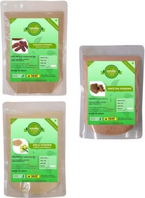 Fedele Herbal Amla + Shikakai + Reetha Powder- Combo Pack of 3(100Gm Each) (300 g)(300 g)