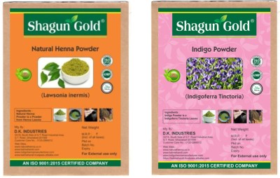 

Shagun Gold Natural Henna And Natural Indigo Powder Hair Color(Green)