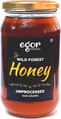 

egor produce Unprocessed, Organically Produced, Raw, Wild forest Honey(0.5 kg)