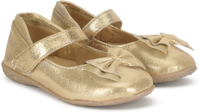 

Bubblegummers Girls Velcro Ballerinas(Gold