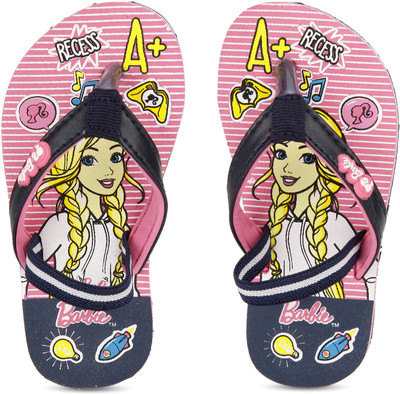 

Barbie Girls Slip On Slipper Flip Flop(Dark Blue, Pink