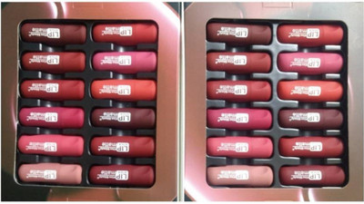 

Kiss Beauty Lip Matte Color High Saturation Lipstick Set Of 24 (Multi color)(Multi color)