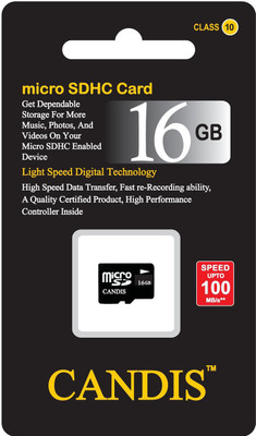 

CANDIS MICRO SDHC 16 GB MicroSD Card Class 10 100 MB/s Memory Card