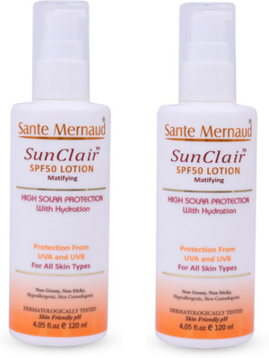 

Sante Mernaud SPF50 Intensive Deep Care Restore Vitamin Moisturising Lotion Sunclair set of 2(240 ml)