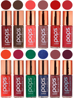 

Ramble Pops Colour Nail Polish Combo 5566 Multicolor(Pack of 12)