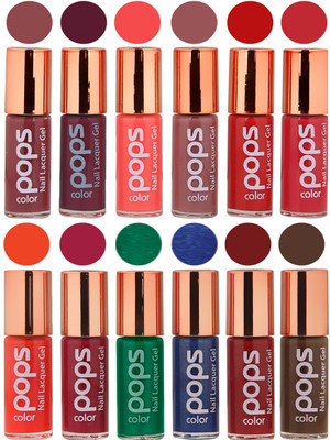 

Ramble Pops Colour Nail Polish Combo 5555 Multicolor(Pack of 12)