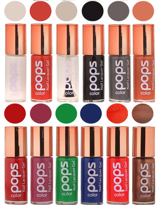 

Ramble Pops Colour Nail Polish Combo 5655 Multicolor(Pack of 12)