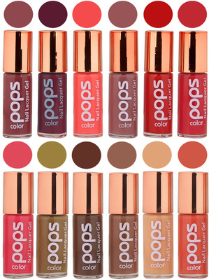 

Ramble Pops Colour Nail Polish Combo 5580 Multicolor(Pack of 12)