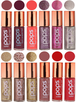

Ramble Pops Colour Nail Polish Combo 5553 Multicolor(Pack of 12)