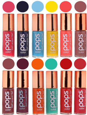 

Ramble Pops Colour Nail Polish Combo 5676 Multicolor(Pack of 12)