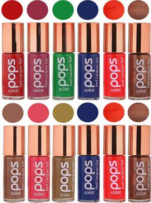 Ramble Pops Colour Nail Polish Combo 5613 Multicolor(Pack of 12)