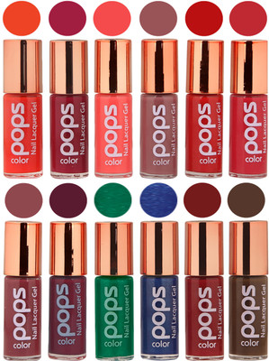 

Ramble Pops Colour Nail Polish Combo 5556 Multicolor(Pack of 12)