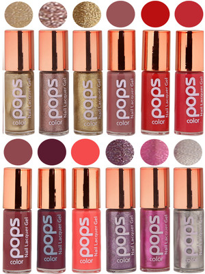 

Ramble Pops Colour Nail Polish Combo 5551 Multicolor(Pack of 12)
