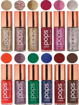 

Ramble Pops Colour Nail Polish Combo 5525 Multicolor(Pack of 12)