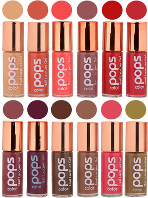 

Ramble Pops Colour Nail Polish Combo 5576 Multicolor(Pack of 12)