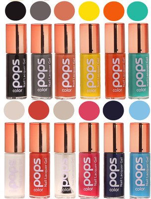 

Ramble Pops Colour Nail Polish Combo 5693 Multicolor(Pack of 12)