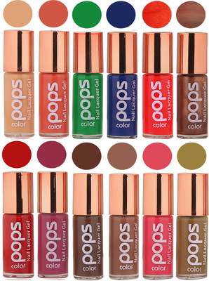 

Ramble Pops Colour Nail Polish Combo 5596 Multicolor(Pack of 12)
