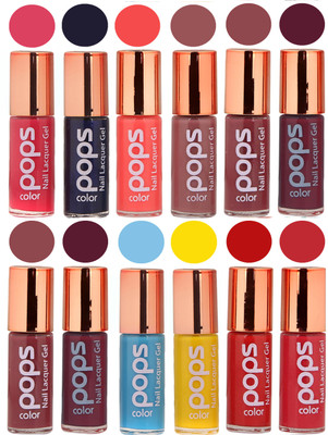

Ramble Pops Colour Nail Polish Combo 5675 Multicolor(Pack of 12)