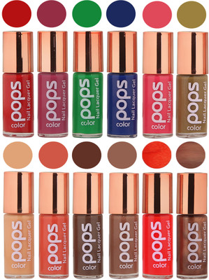 

Ramble Pops Colour Nail Polish Combo 5607 Multicolor(Pack of 12)