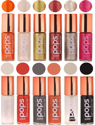 

Ramble Pops Colour Nail Polish Combo 5624 Multicolor(Pack of 12)