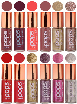 Ramble Pops Colour Nail Polish Combo 5538 Multicolor(Pack of 12)