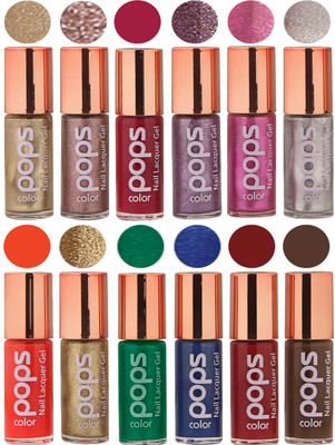 

Ramble Pops Colour Nail Polish Combo 5524 Multicolor(Pack of 12)