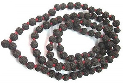 MOKSHA Mantra-Siddha Shiv Rudraksha Mala. Wood Chain