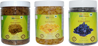 

Veg E Wagon Kishmish/Raisins Regular Combo pack(500 Each) Raisins(1500 g, Plastic Bottle)