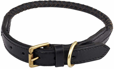 

SRI Leather Training Dog Leash with Collar for Large  Dogs 5ft. Leash Dog Everyday Collar(, black