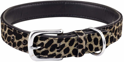 

SRI mported Adjustable Dog Collar with Goat Spotted 1.5 Inch Dog Everyday Collar(, black