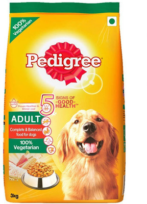 

Pedigree Adult Dry Dog Food, Vegetarian Chicken 3 kg Dry Dog Food
