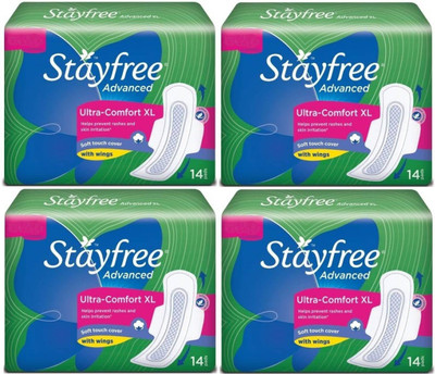 

Stayfree Advanced XL Wings Sanitary Pad Sanitary Pad(Pack of 4)