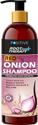 

POSITIVE Root Therapy + Red Onion Shampoo - Energizing Formula - Free from Mineral Oils, Sulphates & Parabens - For All Hair Types | 200 ML(200 ml)
