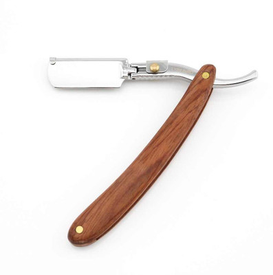 

Stylazo (MADE IN DUBAI) Premium Quality Straight Edge Wooden Barber Folding Shaving Razor Folding Straight Wooden Razor