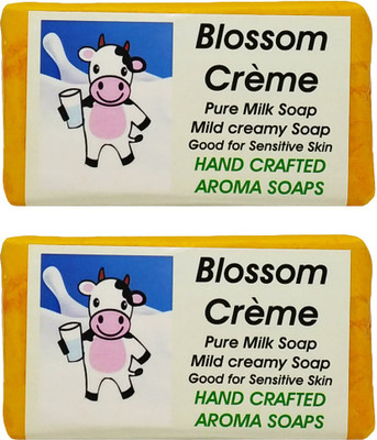 

Spaanand Blossom Creme Pure Milk Hand Crafted Aroma Soap(100 g, Pack of 2)