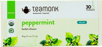 

Teamonk Global Peppermint Herbal Infusion, 30 Teabags | Herbal Tea for Relaxation -30 Peppermint Herbal Tea Bags(30 Bags, Tetrapack)