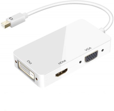 

Edio 2 Ezone 3 In1 Mini Display Port Thunderbolt To HDMI/DVI/VGA Display Port (Cable) Adapter USB Adapter(White)