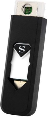 Gabbar USB Electric Battery Rechargeable Flameless Collectible Cigarette Lighter 001 Cigarette Lighter(Black)