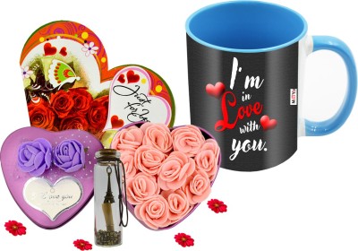 ME&YOU Mug, Message Pills, Greeting Card, Artificial Flower Gift Set