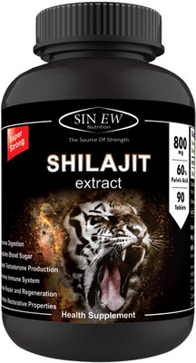

Sinew Nutrition Shilajit 800mg (60% Fulvic Acid) for Strength, Stamina & Power - 90 Veg Tablets(90 No)