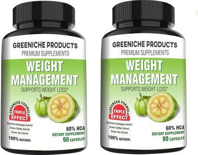 

Greeniche Garcinia Cambogia, Green Coffee And Tea Extract For Weight Loss - 180 Veg Capsules(180 No)